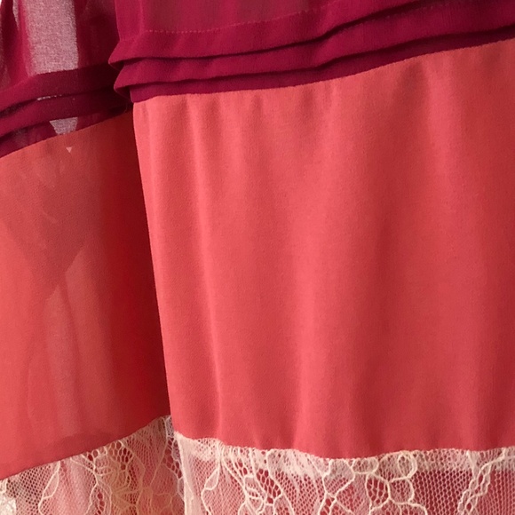 Margo & Sebastian Lace & Zipper Sheer Top - Picture 6 of 6